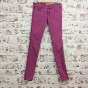Free People Fuchsia Skinny Pants Size 25